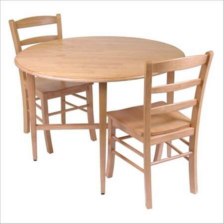 WINSOME Basics Drop Leaf Kitchen Table with Ladder Back Chair Set 34342